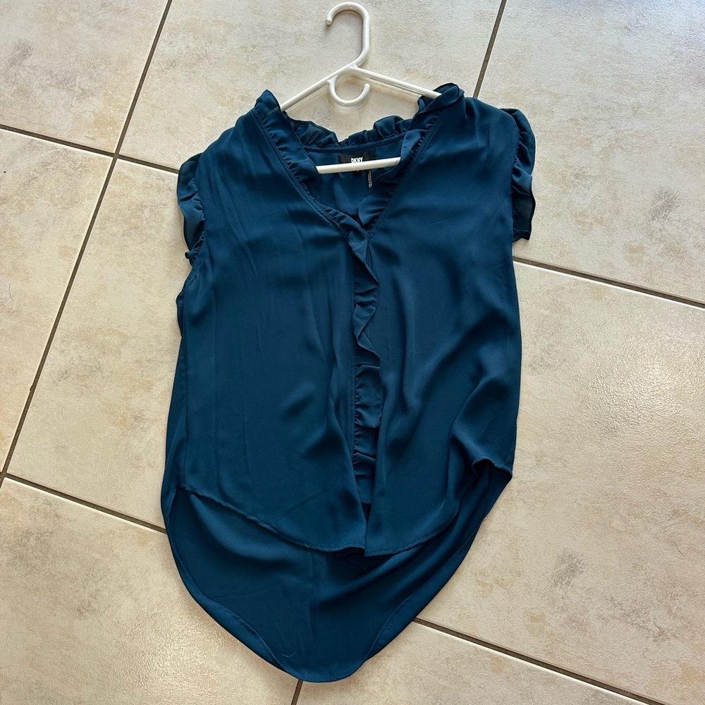 DKNY Business Casual Top Blue - M